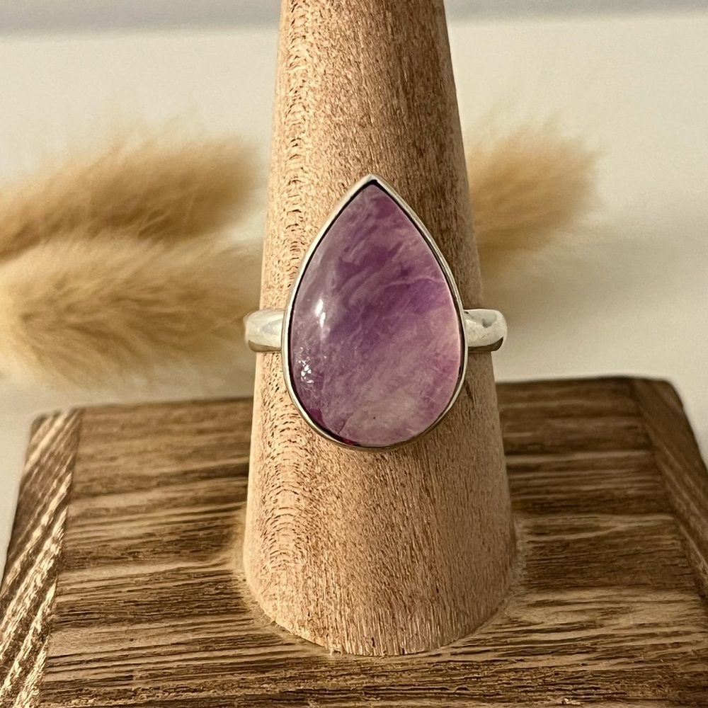 925 Solid Sterling Silver Pink Moonstone Gemstone… - image 1
